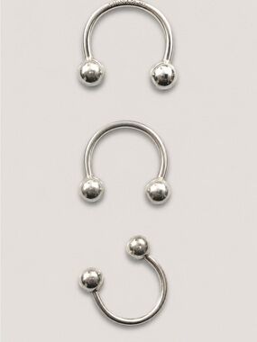 Tiffany & Co. Sterling Silver Open Horseshoe Barbells - Silver